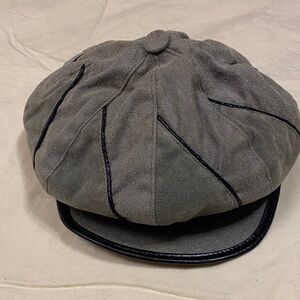 Gray women Cap with Black Trim